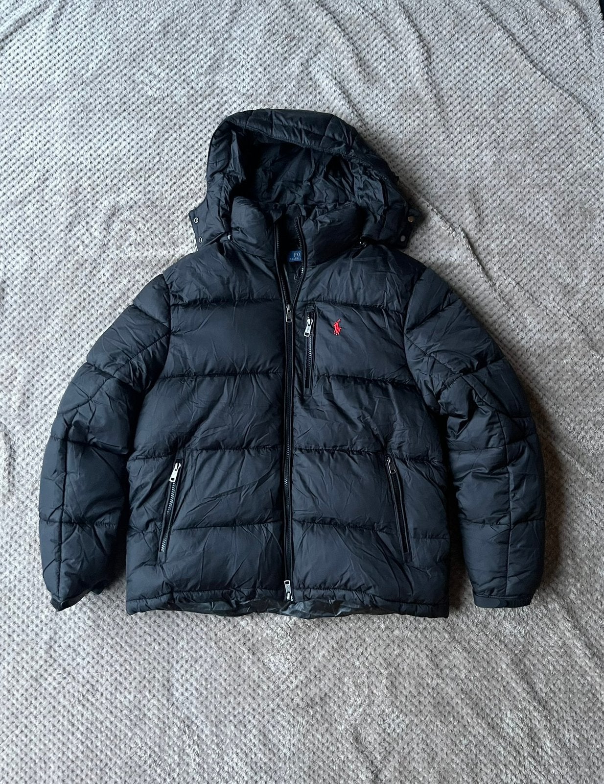Ralph lauren puffer jas zwart maat m, Verzenden, Zo goed als nieuw, Maat 48/50 (M), Zwart
