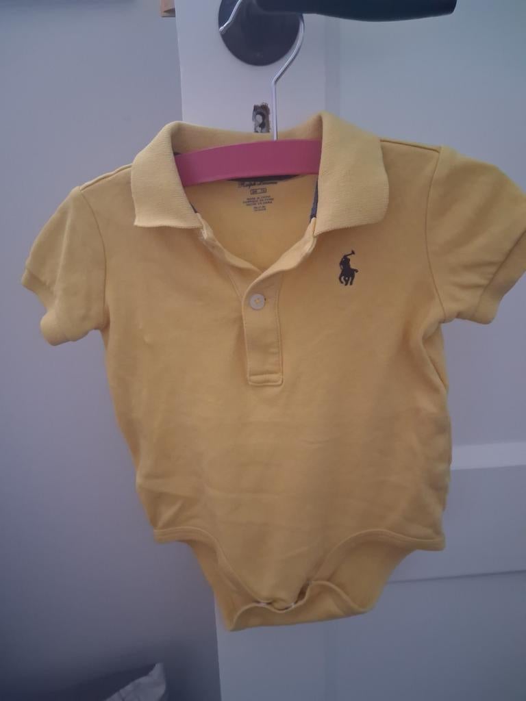 Ralph Lauren polo rompertje / romper, maat 6 maanden, Nacht- of Onderkleding, Jongetje of Meisje, Ophalen of Verzenden, Zo goed als nieuw