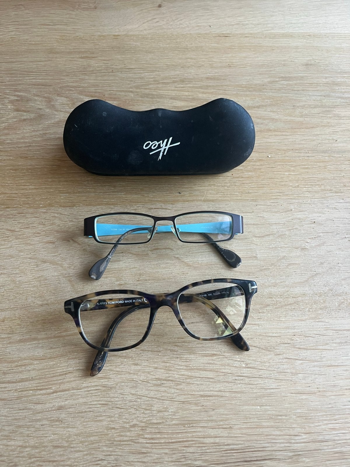 Tom Ford en Theo brillen - Gebruikt, Sieraden, Tassen en Uiterlijk, Overige merken, Gebruikt, Bruin, Ophalen of Verzenden