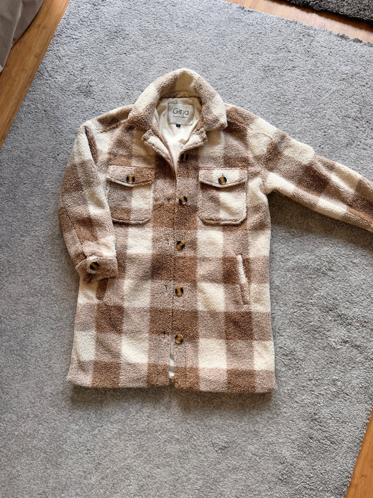 Gina geruite teddy damesblouse - Maat S, Ophalen of Verzenden, Nieuw, Maat 36 (S), Meerkleurig