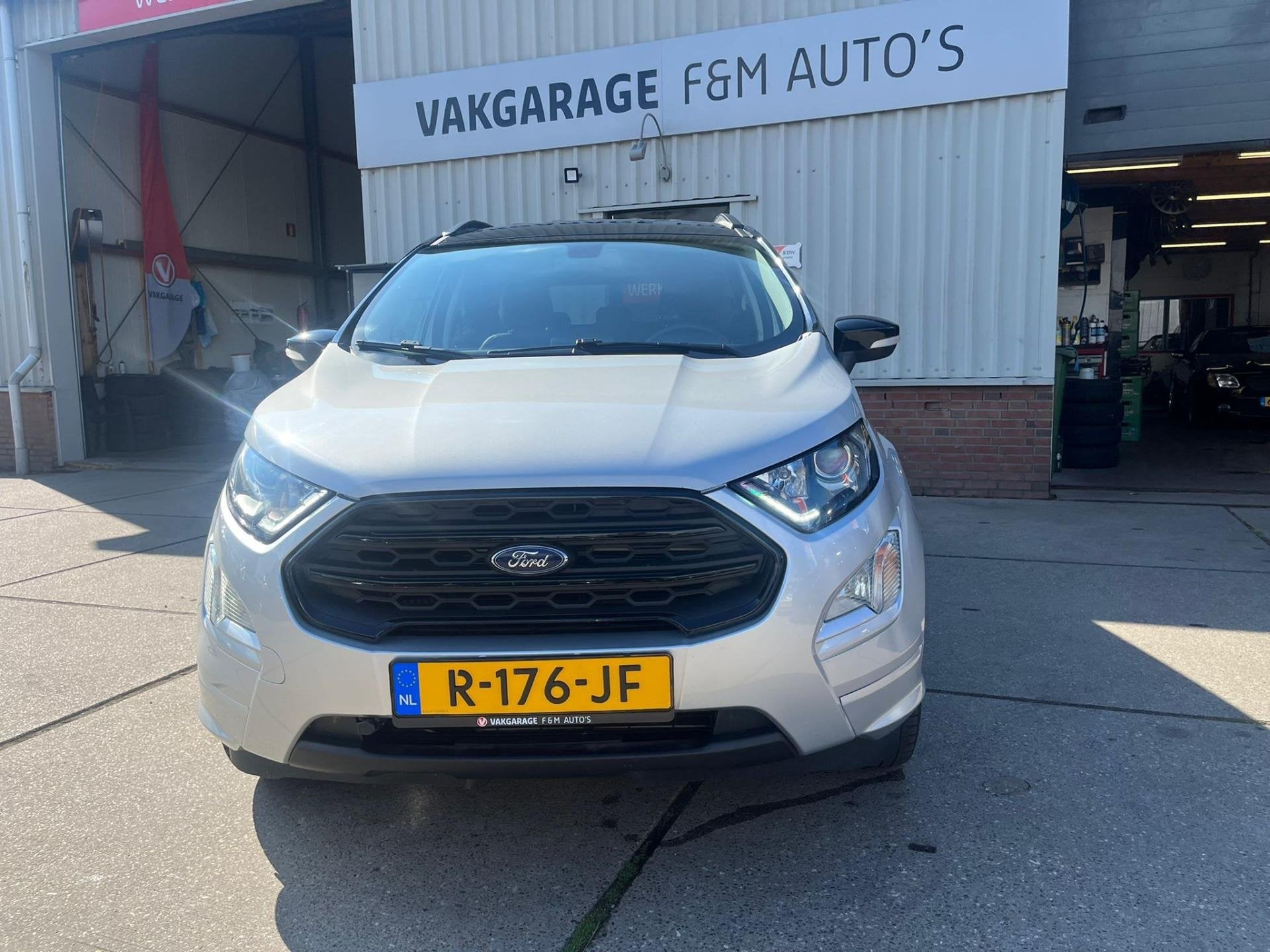 Ford EcoSport 1.0 EcoBoost ST-Line Black Stoelverwarming, Cl, Gebruikt, Euro 6, Ecosport, Leder en Stof