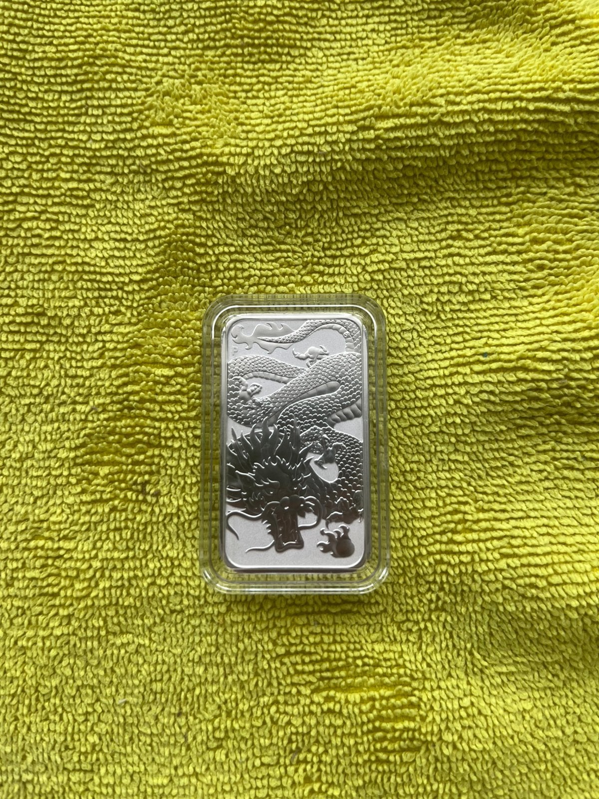 Australia 🇨🇰Dragon 🐉Rectangular 2022. 5 stuks, Ophalen of Verzenden, Zilver