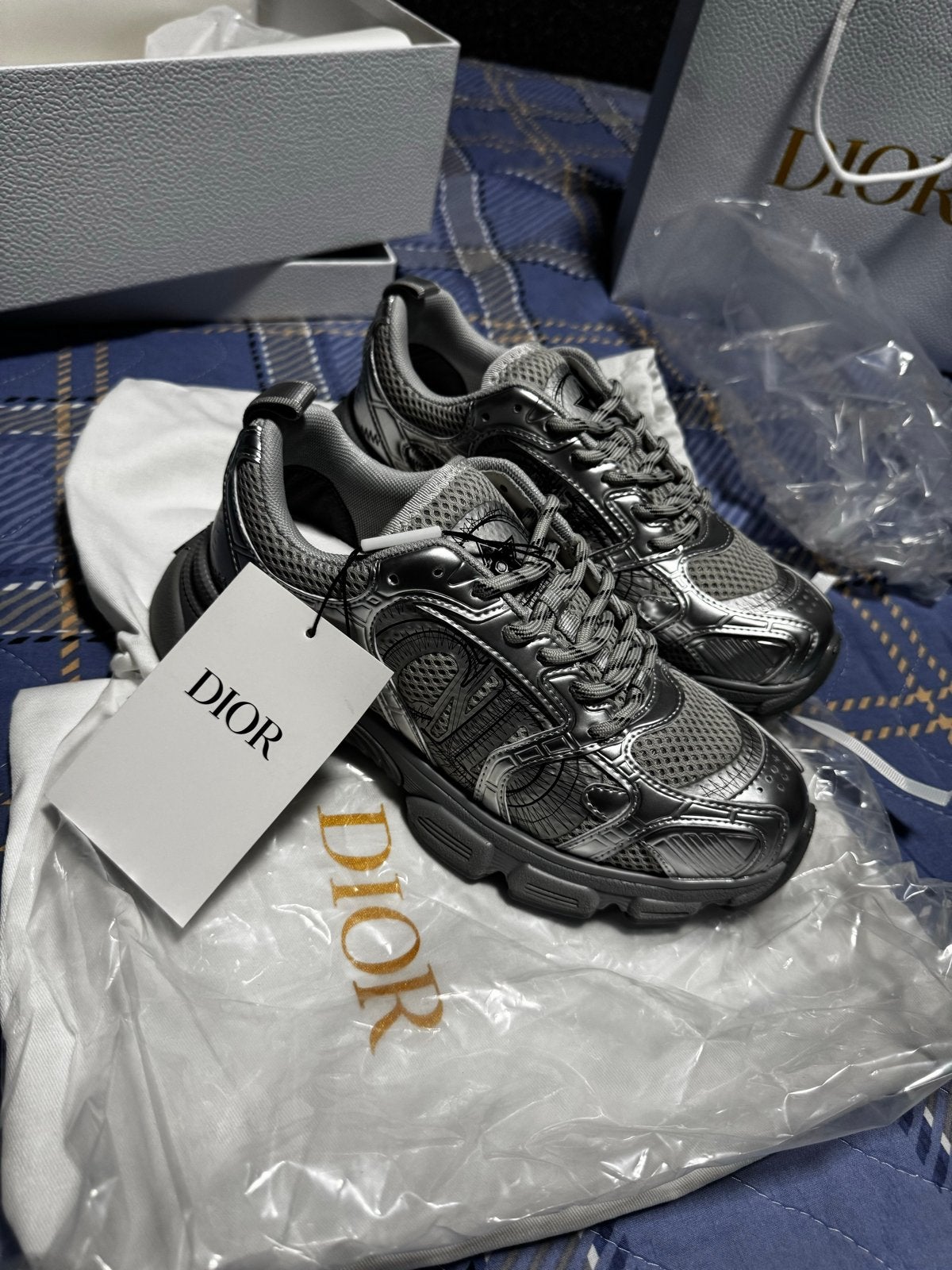 Dior Chronos Unisex Sneakers - Maat 39, Ophalen, Nieuw, Grijs, Sneakers of Gympen