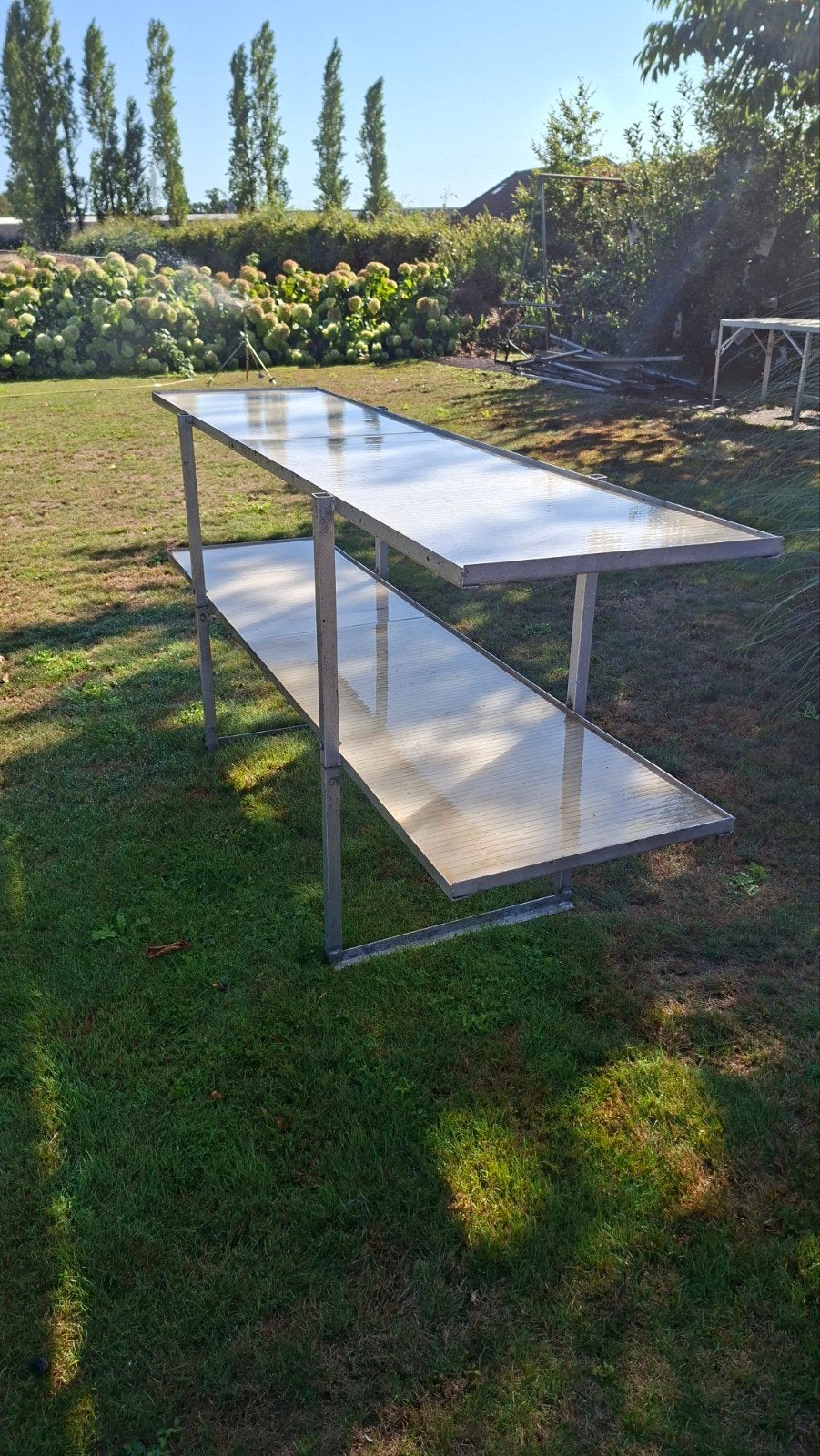Gegalvaniseerde stalen kweektafel (213x53x100cm), Ophalen, Gebruikt, Kweektafel