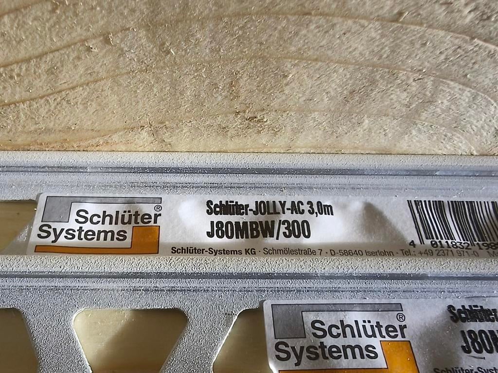 2x Schlüter Jolly AC 3,0 Tegelprofielen - Nieuw, Ophalen, Nieuw, Overige materialen