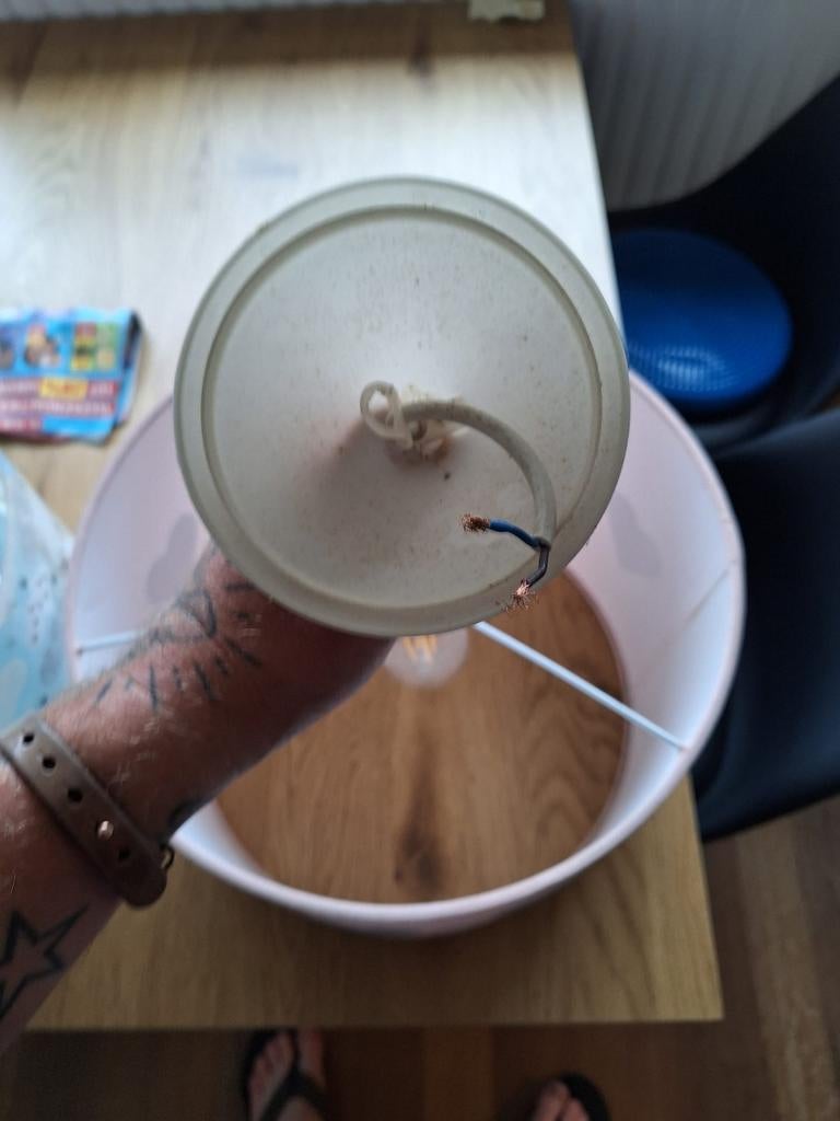 Kinderlamp hart rose - Leuk voor de meidenkamer!, Ophalen