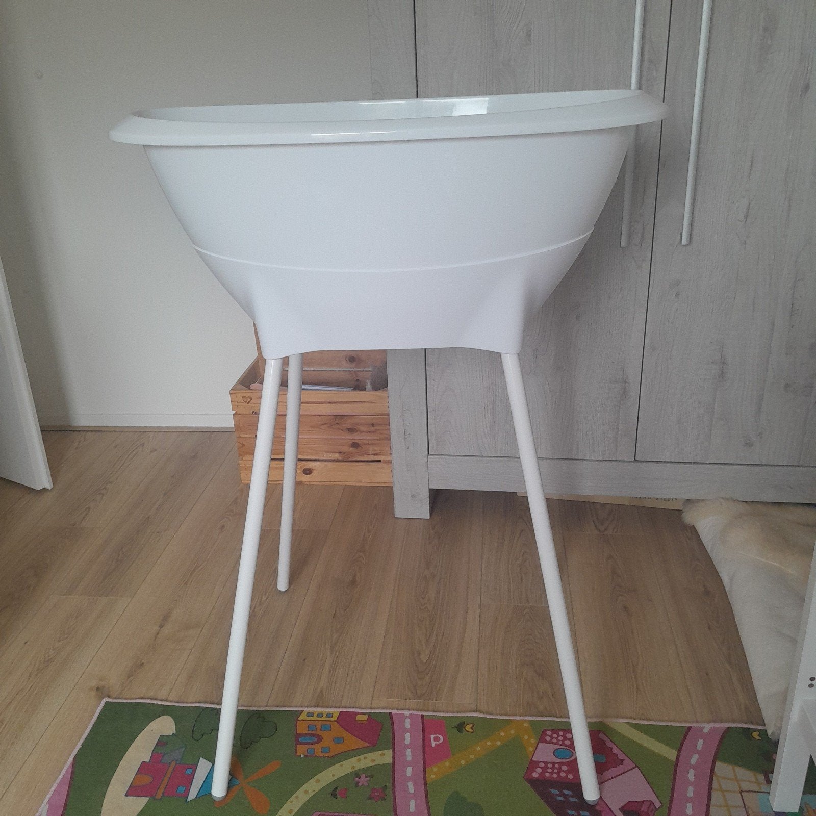 Luma Babybadje met standaard en thermometer, Gebruikt, Badje, Standaard, Ophalen
