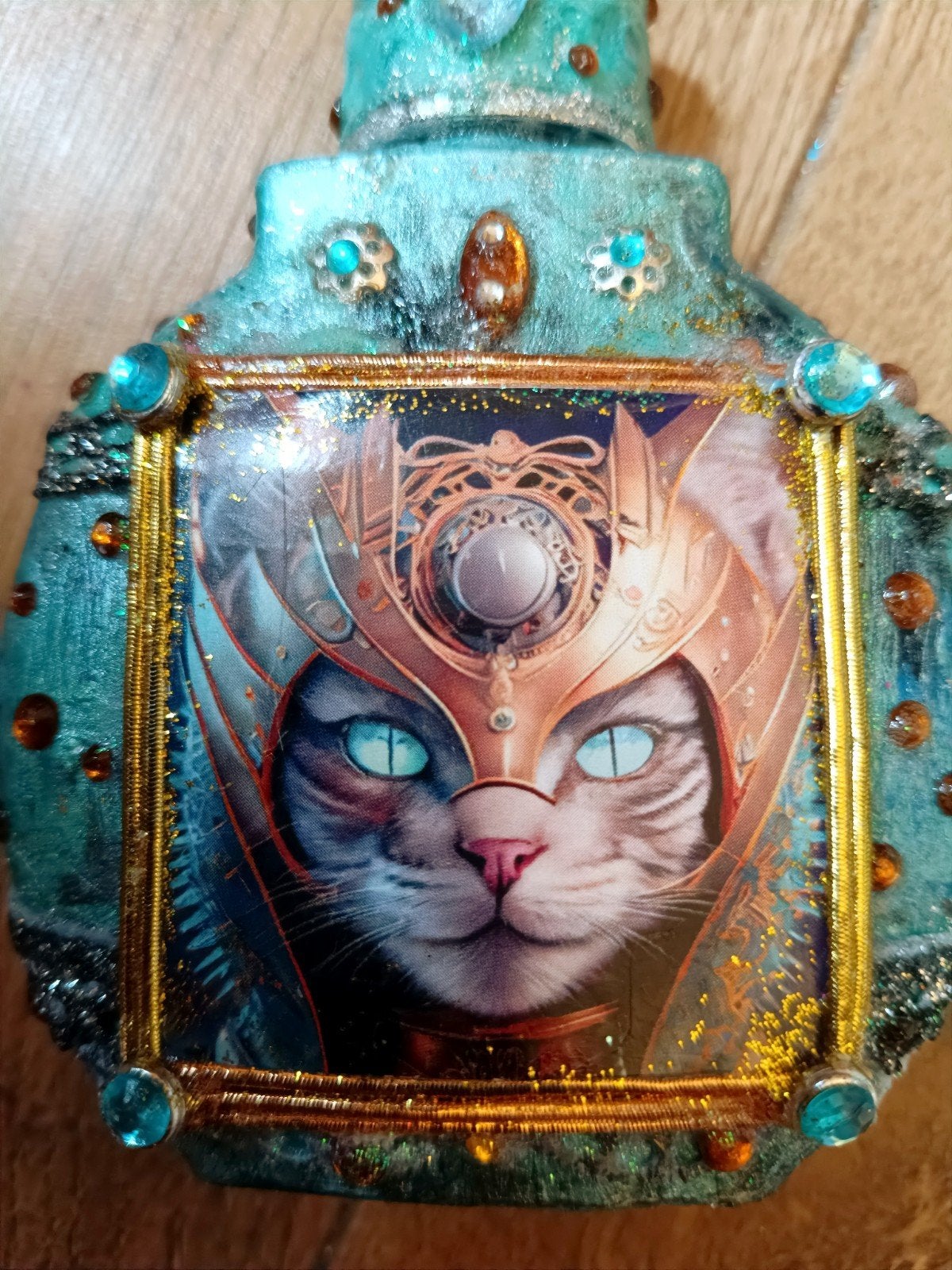 Cat Steampunk Style, Ophalen of Verzenden, Nieuw, Rond, Overige materialen
