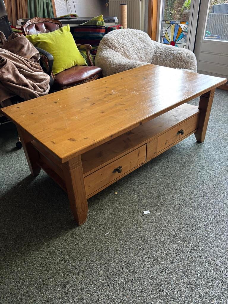 Wooden coffee table, Huis en Inrichting, Ophalen, Minder dan 50 cm, 50 tot 100 cm, Zo goed als nieuw