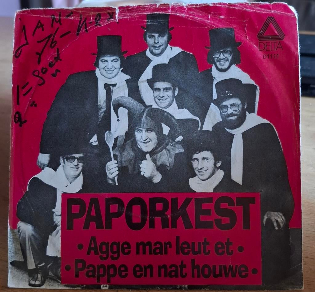Paporkest - Agge mar leut et / Pappe en nat houwe (Single), Gebruikt, 7 inch, Single, Ophalen of Verzenden