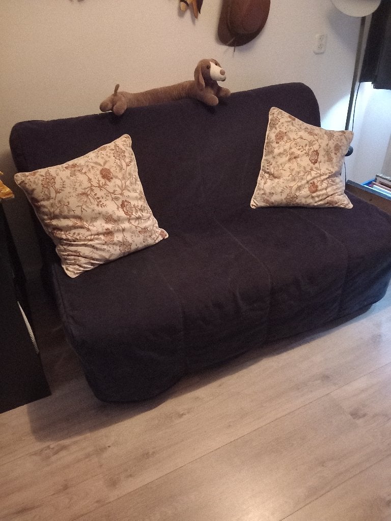 IKEA-slaapbank, Ophalen, Gebruikt, Zwart, Tweepersoons