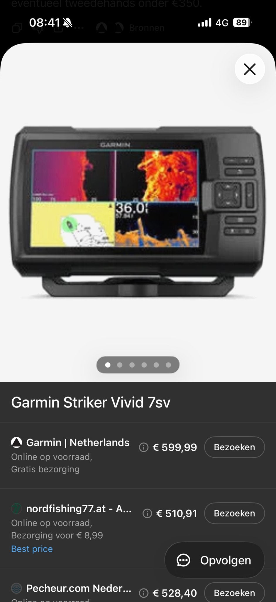 Gezocht: Fishfinder met DownScan en SideScan, Ophalen of Verzenden, Gebruikt, Kaartplotter of Fish Finder