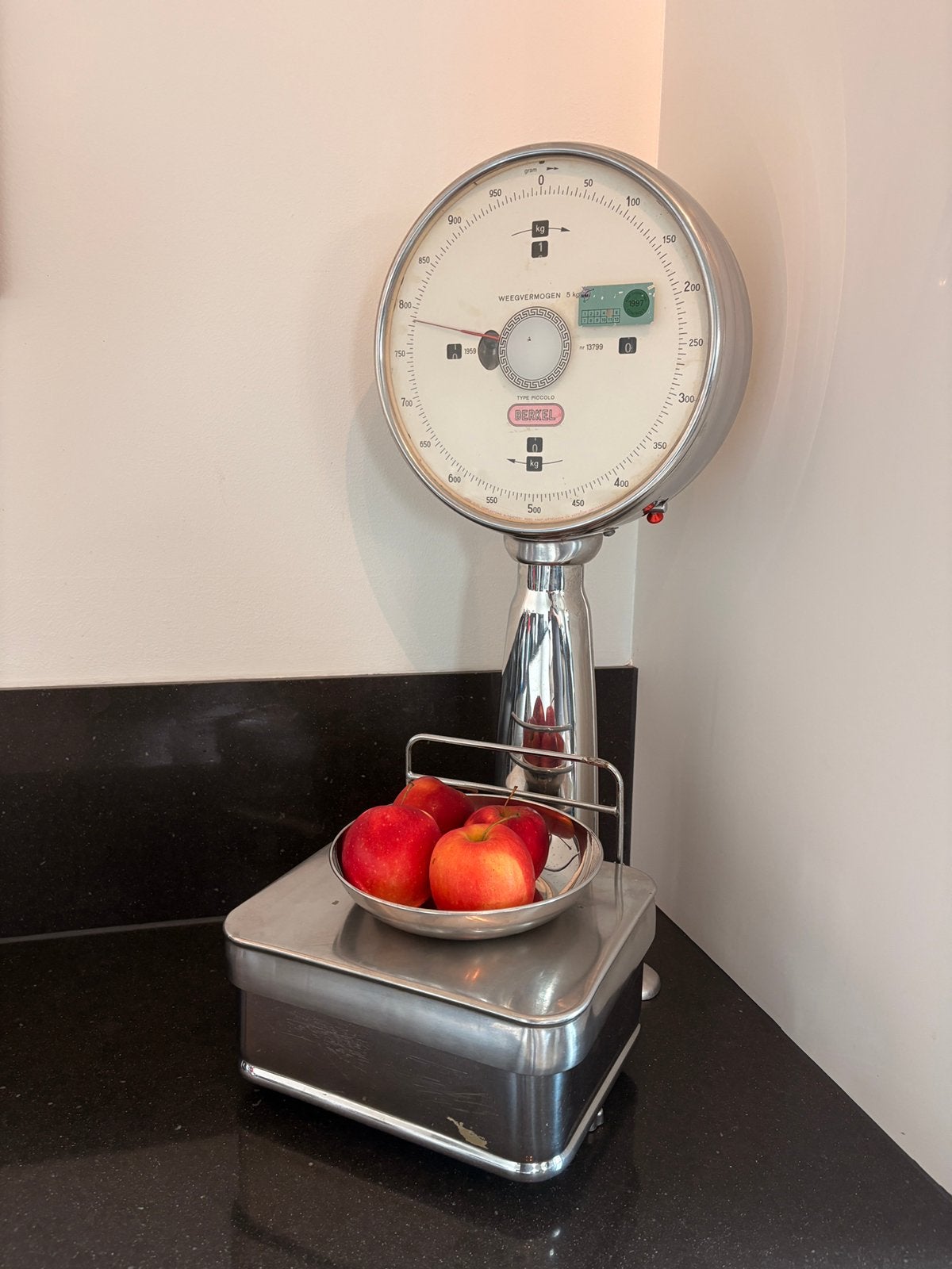 Originele Berkel Piccolo weegschaal 1959 – 5 kg –, Ophalen, Minder dan 10 kg, Winkelweegschaal, .