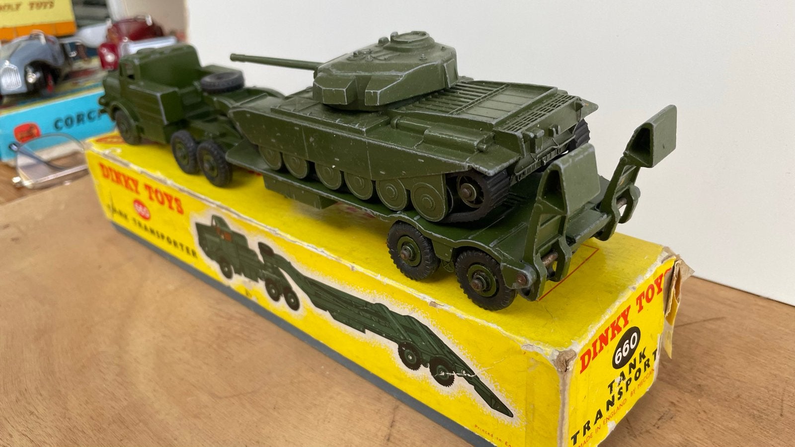 Dinky Toys 660 Tank Transporter met Centurion Tank, Ophalen of Verzenden, Gebruikt, Dinky Toys