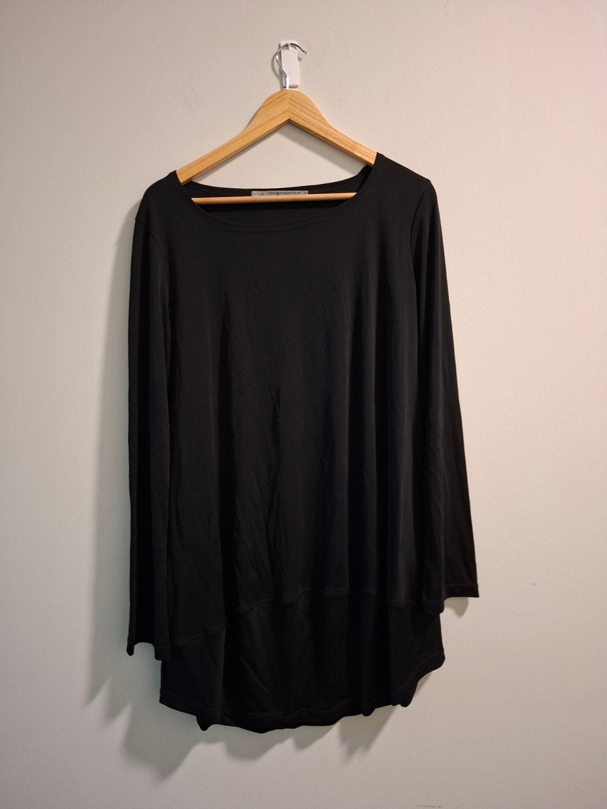 Cora Kemperman zwarte top, maat L - Ruimvallend, Kleding | Dames, Zwart, Maat 42/44 (L), Ophalen of Verzenden, Lange mouw
