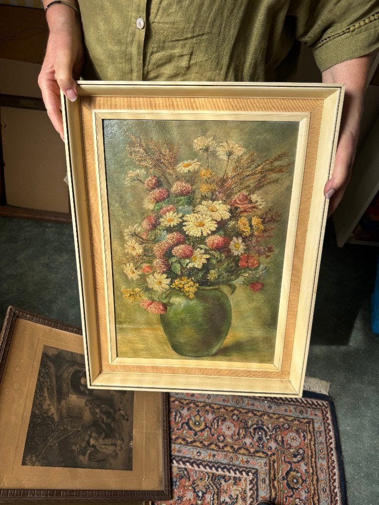 Charmant bloemenschilderij, Ophalen