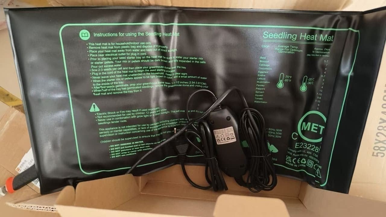 50W Warmtemat 25x52cm met thermostaat, Tuin en Terras, Ophalen of Verzenden, Nieuw, Klimaatbeheersing