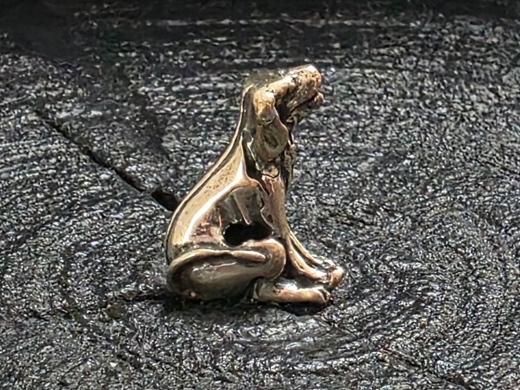 Zilveren Miniatuur Hondje - Zittend, Verzenden, Zilver