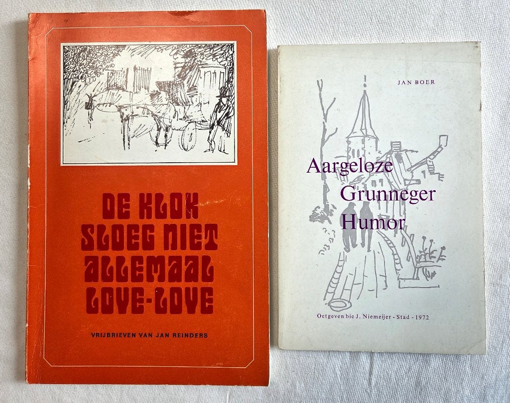 2 x Groningse humor en geschiedenis, J. Boer en J. Reinders, Gelezen, 19e eeuw, Verzenden, J. Boer en J. Reinders