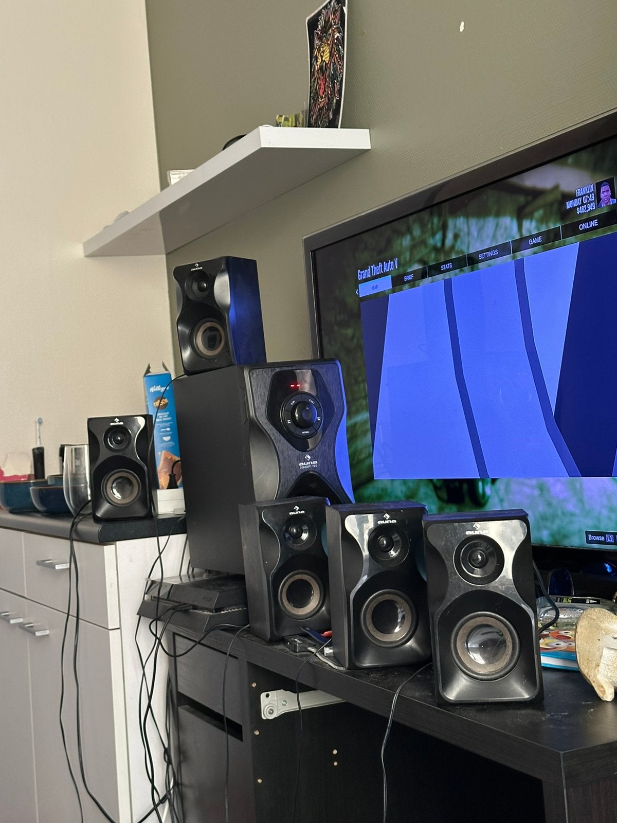 Subwoofer met speakers, Audio, Tv en Foto, Subwoofer, Zo goed als nieuw, 60 tot 120 watt, Bluetooth