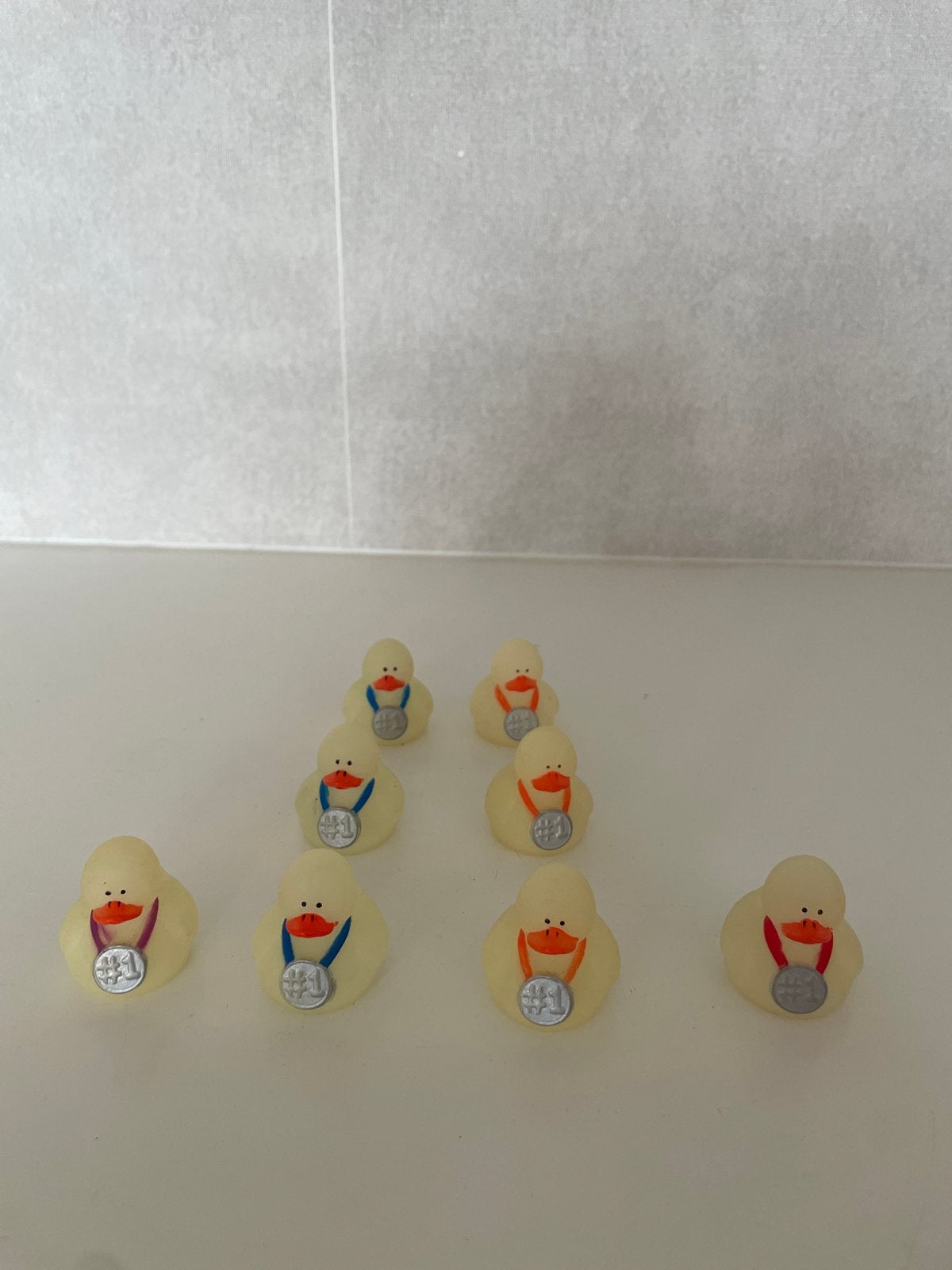 Set van 9 badeendjes met medailles - badeend, Ophalen of Verzenden, Gebruikt, Jongen of Meisje
