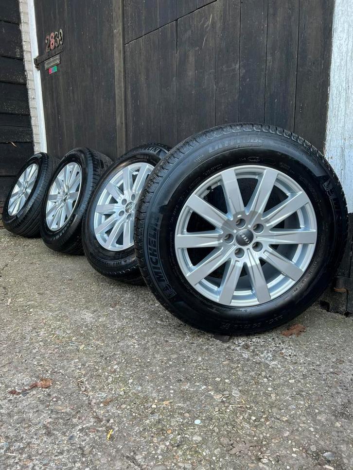 Originele Audi Q7 SQ7 velgen 5x112 18? Michelin 6mm zomerset, Auto-onderdelen, Niet ingevuld, 18 inch, Gebruikt, Banden en Velgen
