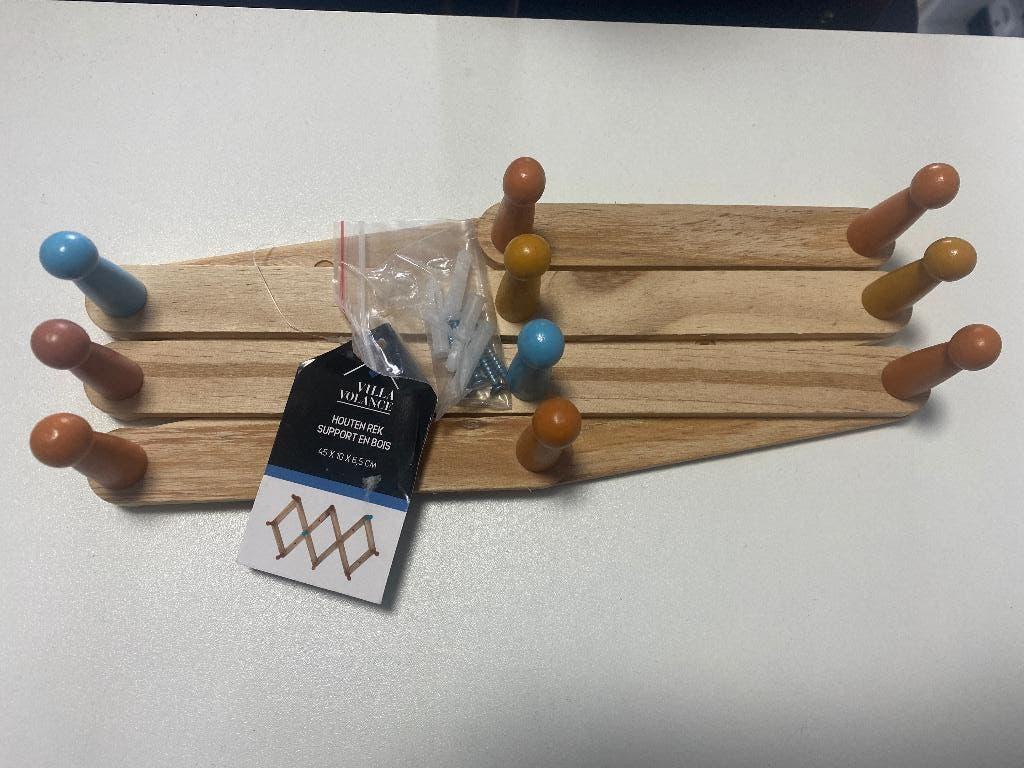 Houten rek ophangrek nieuw Villa Volance, Ophalen, Zo goed als nieuw, Hout, Kinderen en Volwassenen