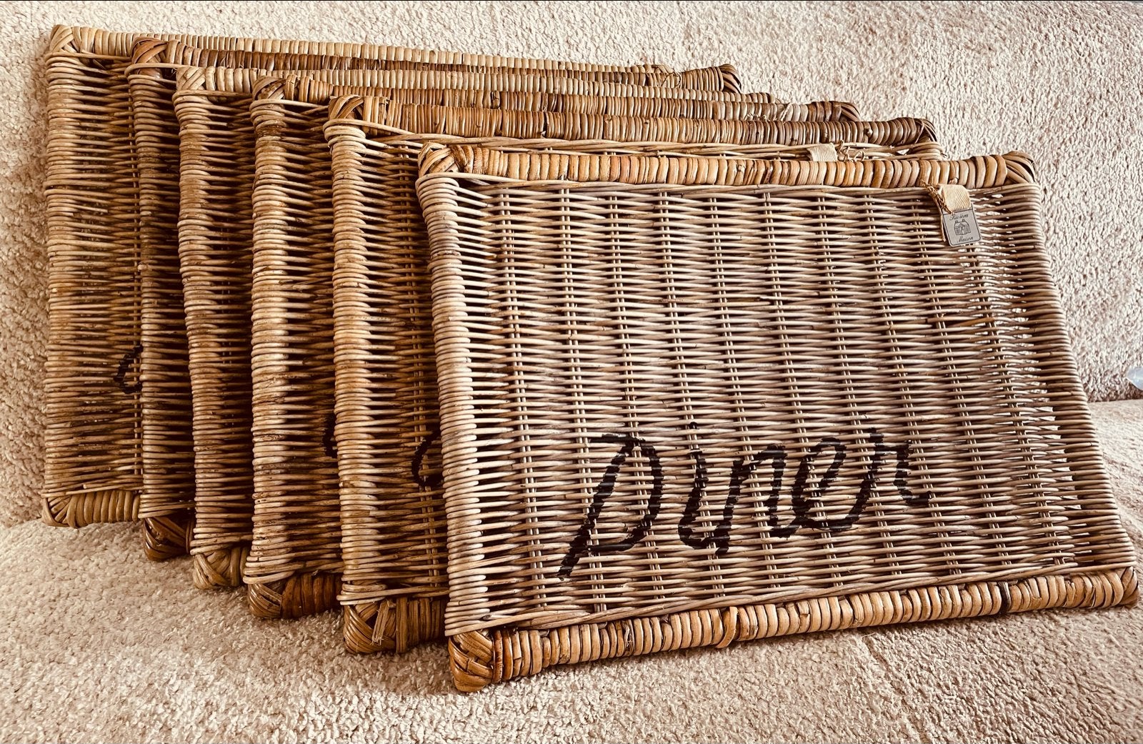 Riviera Maison placemats 'Diner' rotan (set van 6), Gebruikt, Ophalen of Verzenden, Landelijk, Natuurlijk materiaal