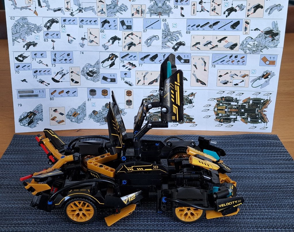 Bouwpakket Raceauto zwart, Hobby en Vrije tijd, Knutselen, Zwart, Voertuigen, Nieuw, Ophalen of Verzenden