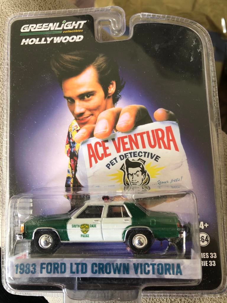 Greenlight Hollywood Ace Ventura 1983 Ford LTD Crown Victori, Hobby en Vrije tijd, Modelauto's | 1:43, Ophalen, Nieuw, Auto, Overige merken