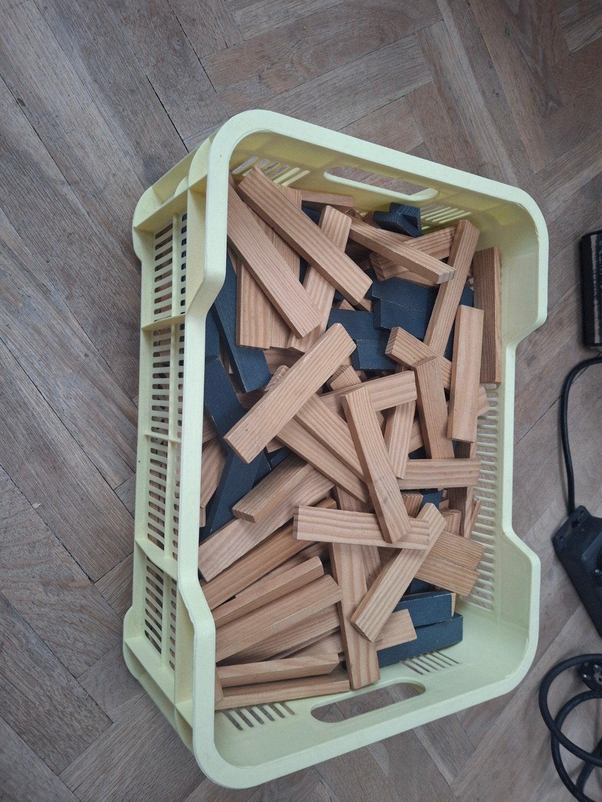 Kapla bouwblokken in krat - origineel, blank en blauw, Kinderen en Baby's, Ophalen of Verzenden, Gebruikt, Overige merken