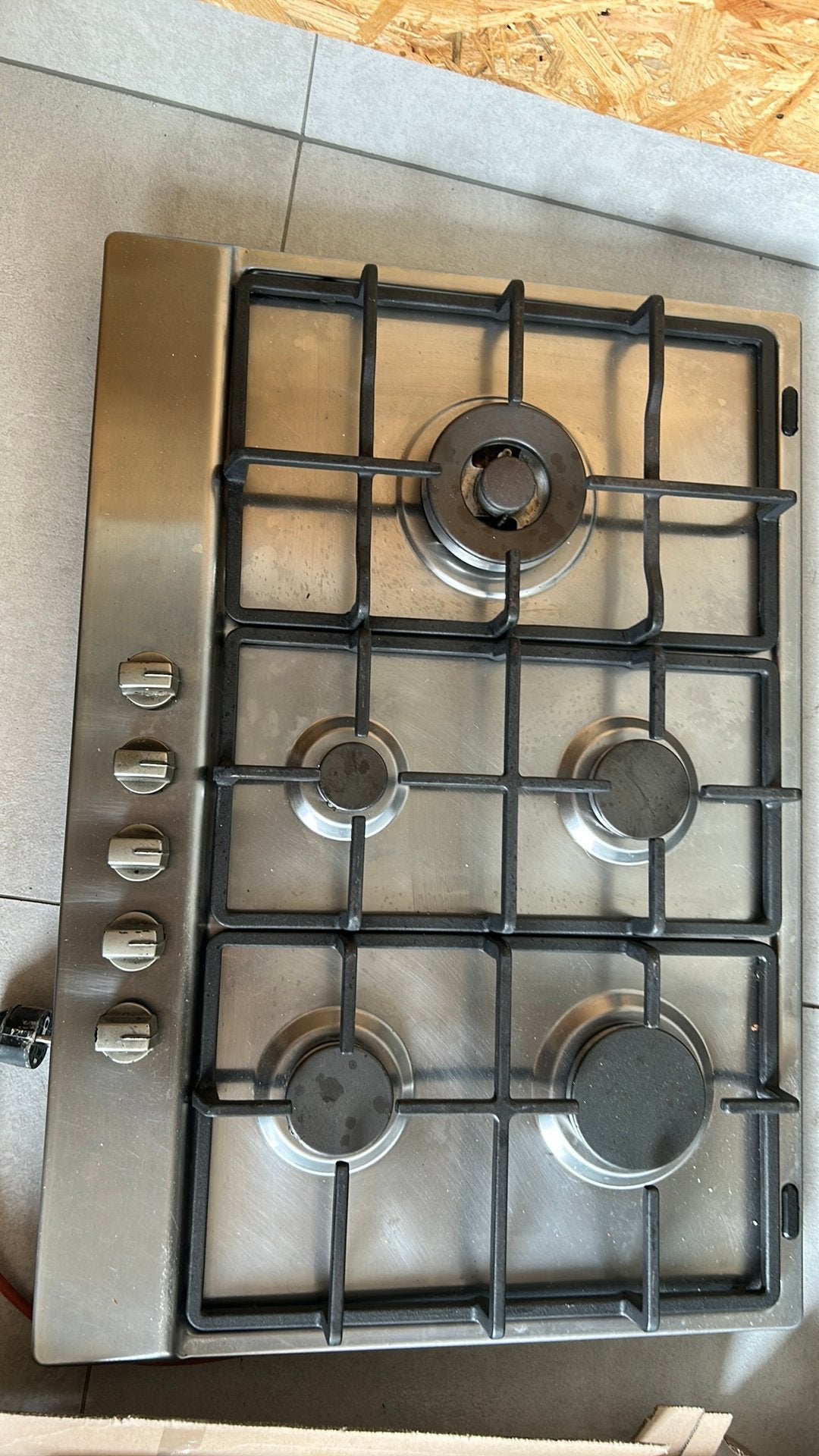 Inbouw gasplaat, Witgoed en Apparatuur, Ophalen, Gebruikt, 4 kookzones, Inbouw