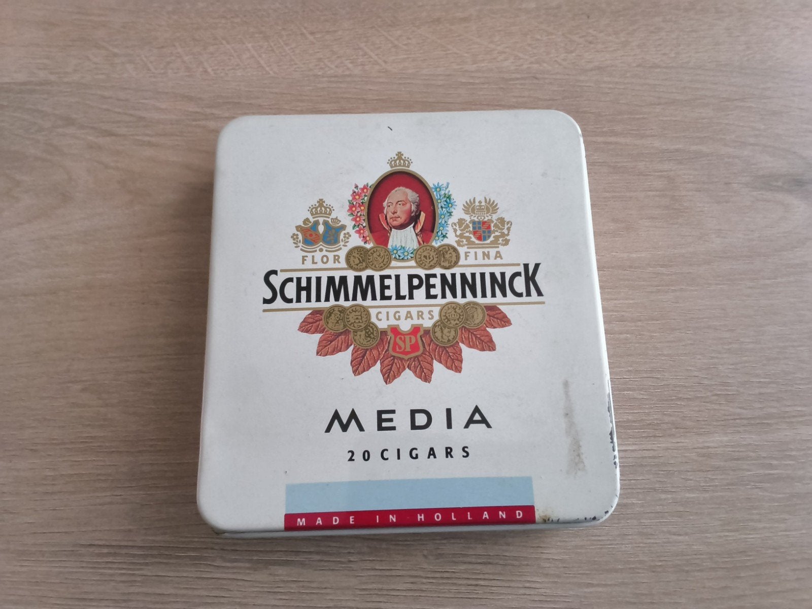 Vintage Schimmelpenninck Media sigaren blikje, Ophalen of Verzenden, Gebruikt, Overige