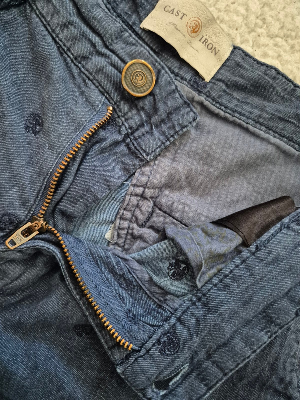 Cast Iron broek jeans Zomer Chino maat 32, Blauw, ., W32 (confectie 46) of kleiner, Ophalen of Verzenden