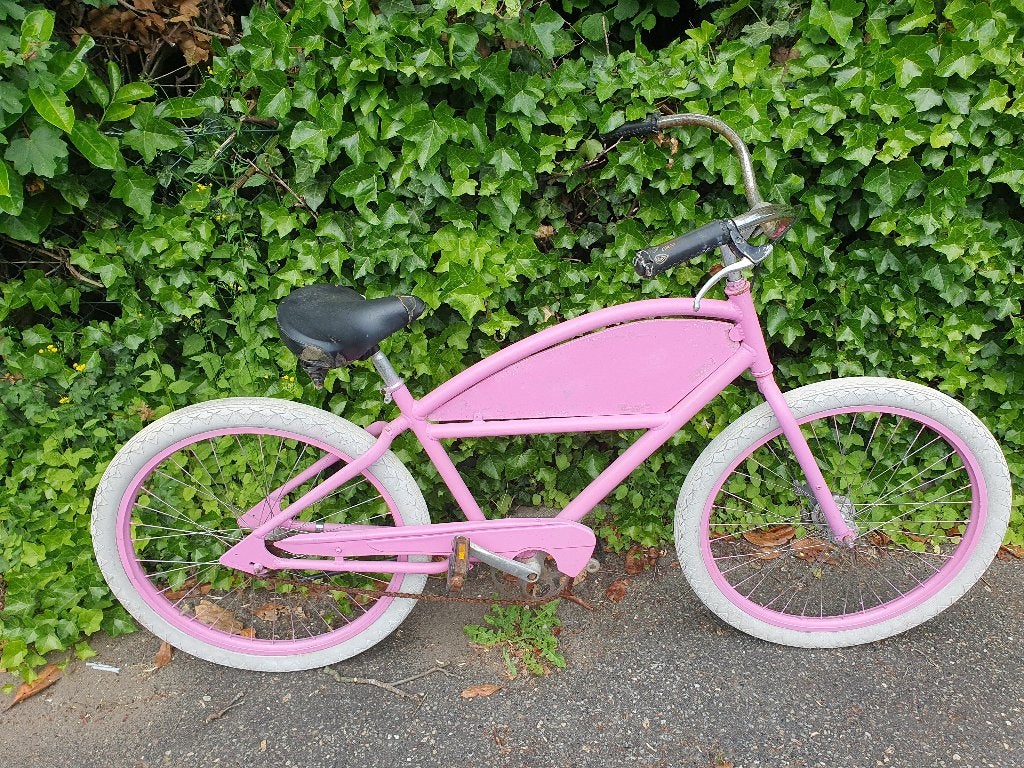 Beachcruiser 26 inch wiel, kleur Roze. Fijne zomerfiets., Gebruikt, Staal, Cruiser, 47 tot 51 cm