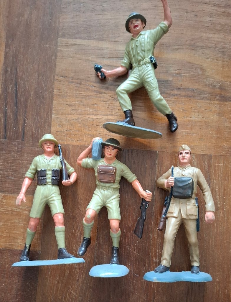 Britse infanterie soldaten WWII (made in Hong Kong), Ophalen of Verzenden, Landmacht, Engeland, Miniatuur of Beeldje