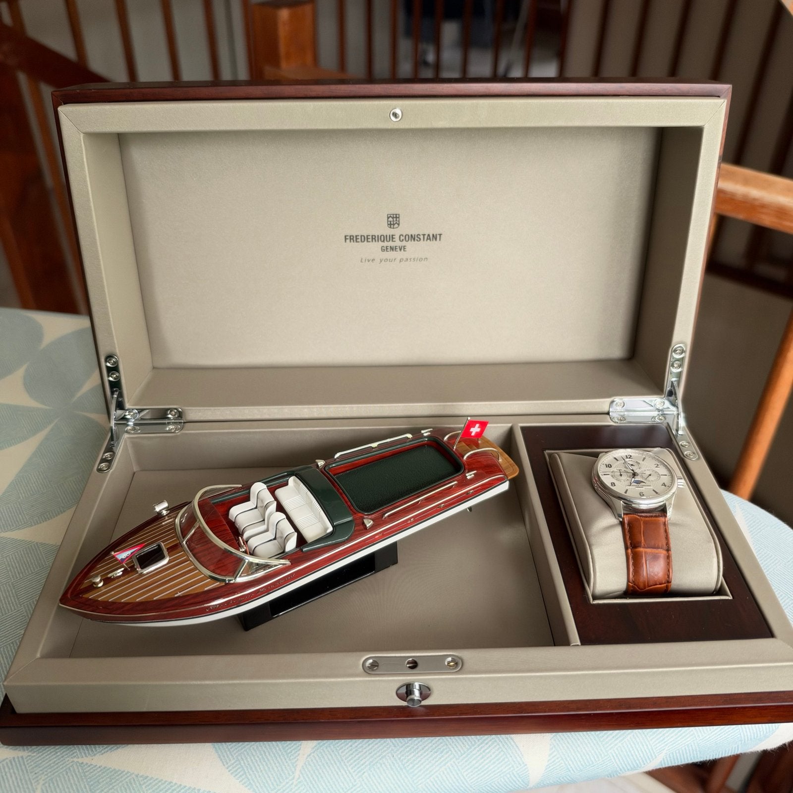 Frederique Constant Runabout Moonphase Limited Edition, Staal, Polshorloge, Ophalen, Overige merken