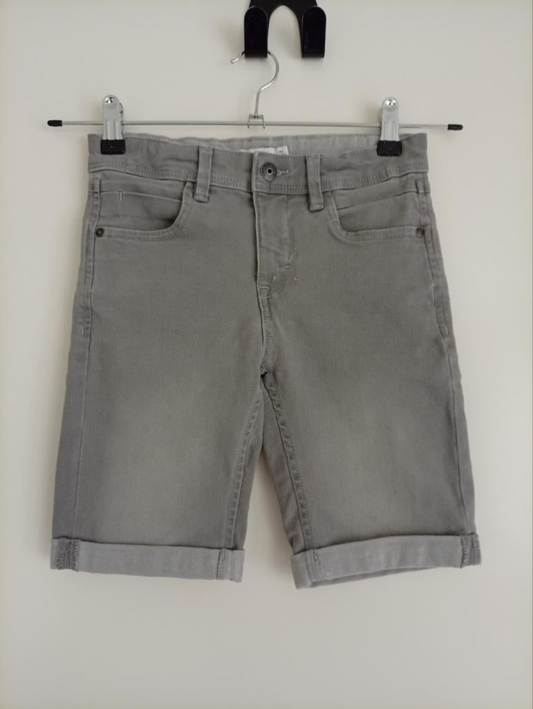 Name it jeans short / korte broek licht grijs maat 140, Broek, Gebruikt, Ophalen of Verzenden, Name IT