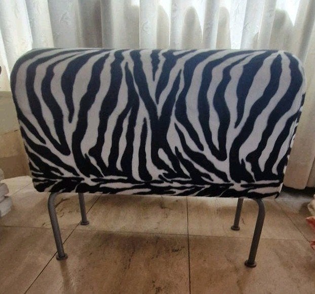 Leuke Zebra Poef, Ophalen, Rond, Minder dan 50 cm, 50 tot 75 cm