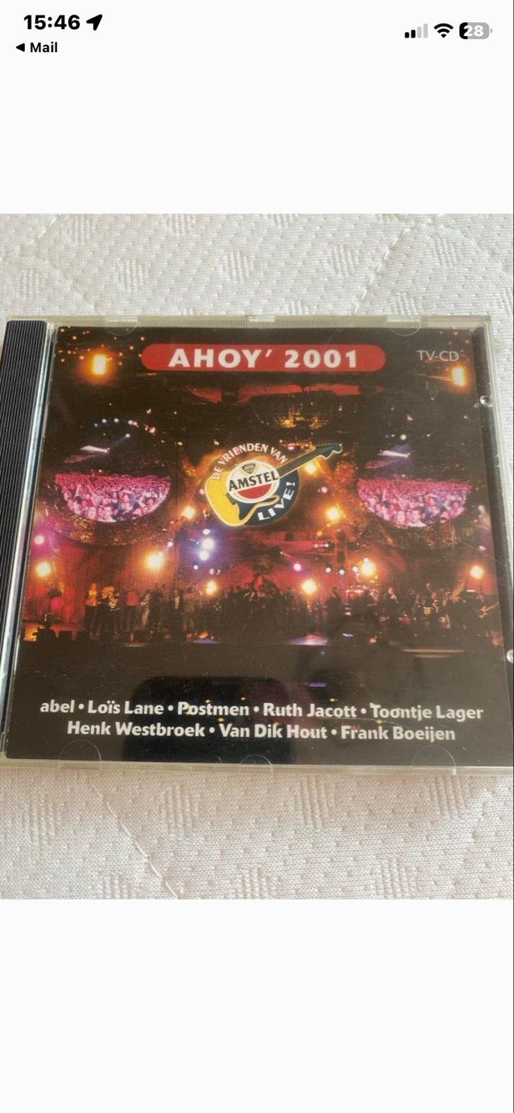 De Vrienden van Amstel Live! Ahoy' 2001 TV-CD, Cd's en Dvd's, Alle leeftijden, Ophalen of Verzenden, Gebruikt, Inclusief doosje