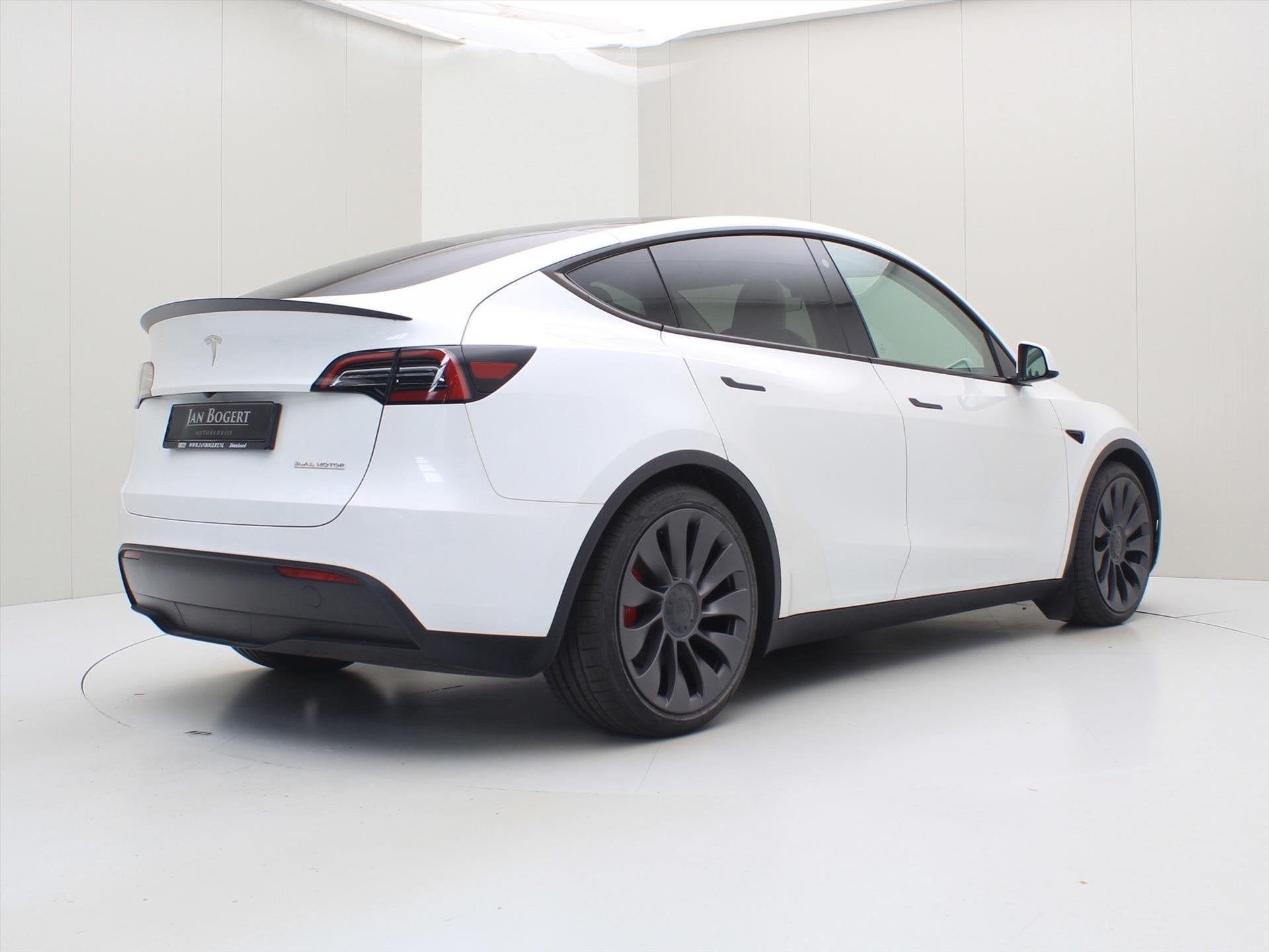 Tesla Model Y Performance 534pk AWD 91.4% SoH [ WIT LEDER+EN, Auto's, Automaat, Gebruikt, Wit, Vierwielaandrijving