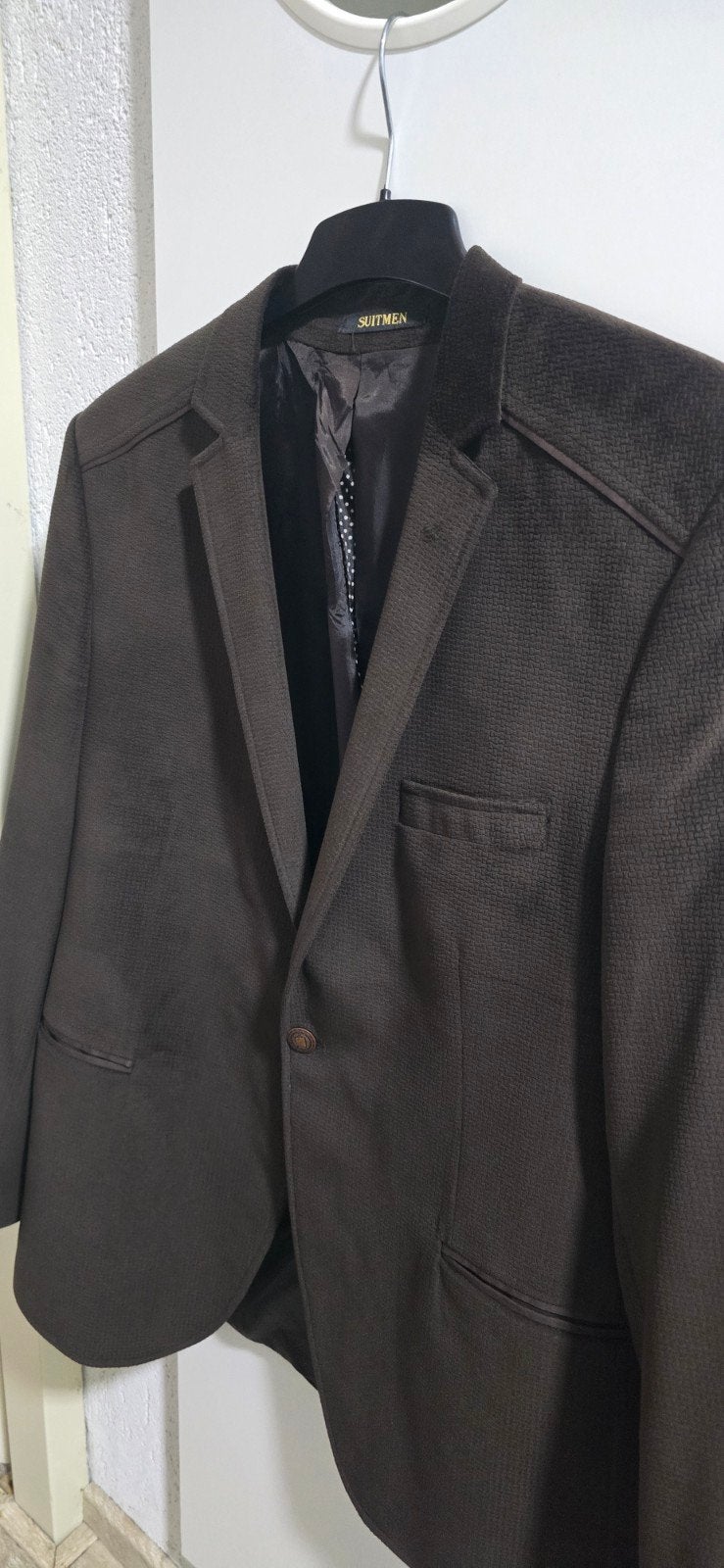 fluwelen heren kolbert, Suitmen, Bruin, Ophalen of Verzenden, Maat 56/58 (XL)