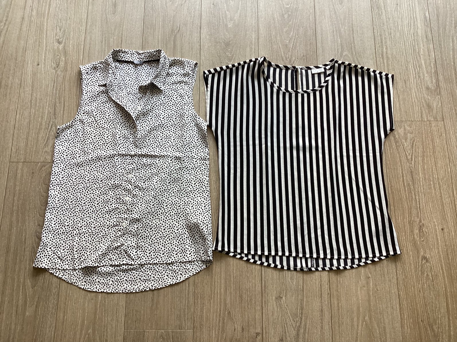 2 zwart witte dames shirts, tops maat M CityLife en Zeeman, Ophalen of Verzenden, Zo goed als nieuw, Maat 38/40 (M)
