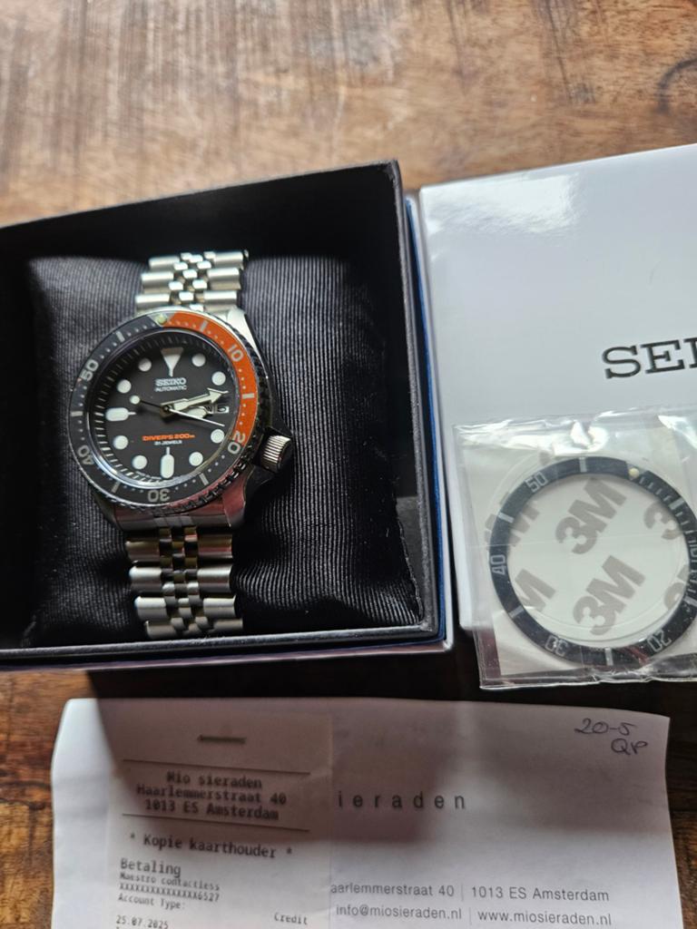 Seiko SKX007J1 uit 2016, incl originele bezel, in nieuwstaat, Sieraden, Tassen en Uiterlijk, Horloges | Heren, Ophalen of Verzenden