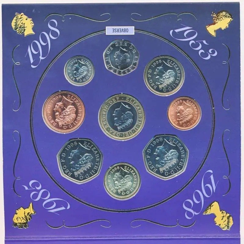 Verenigd Koninkrijk BU set 1998, Postzegels en Munten, Ophalen of Verzenden, Overige landen, Losse munt