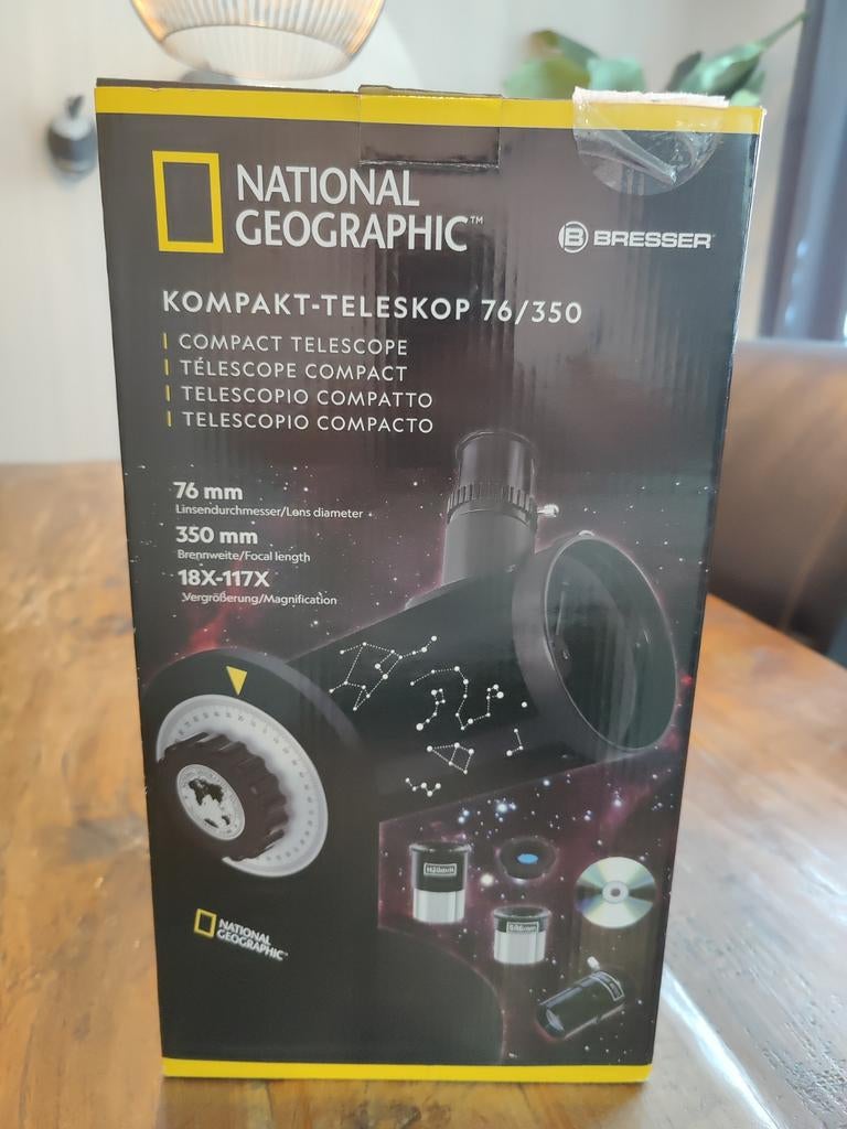 National Geographic Compact telescoop, Audio, Tv en Foto, Optische apparatuur | Telescopen, Ophalen of Verzenden, Zo goed als nieuw