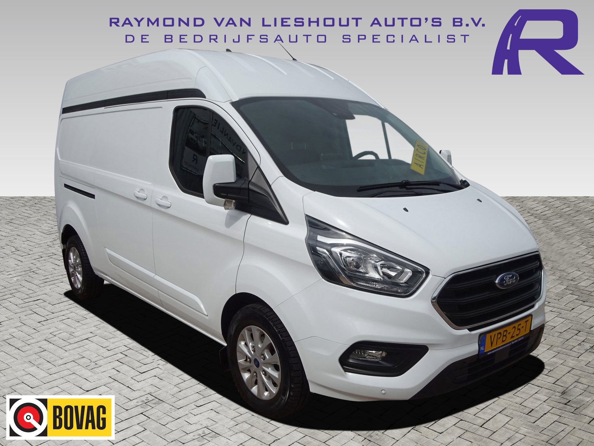 Ford Transit Custom 300 2.0 TDCI 130 PK L2H2 Limited AUTOMAA, Stof, 4 cilinders, Wit, Bedrijf