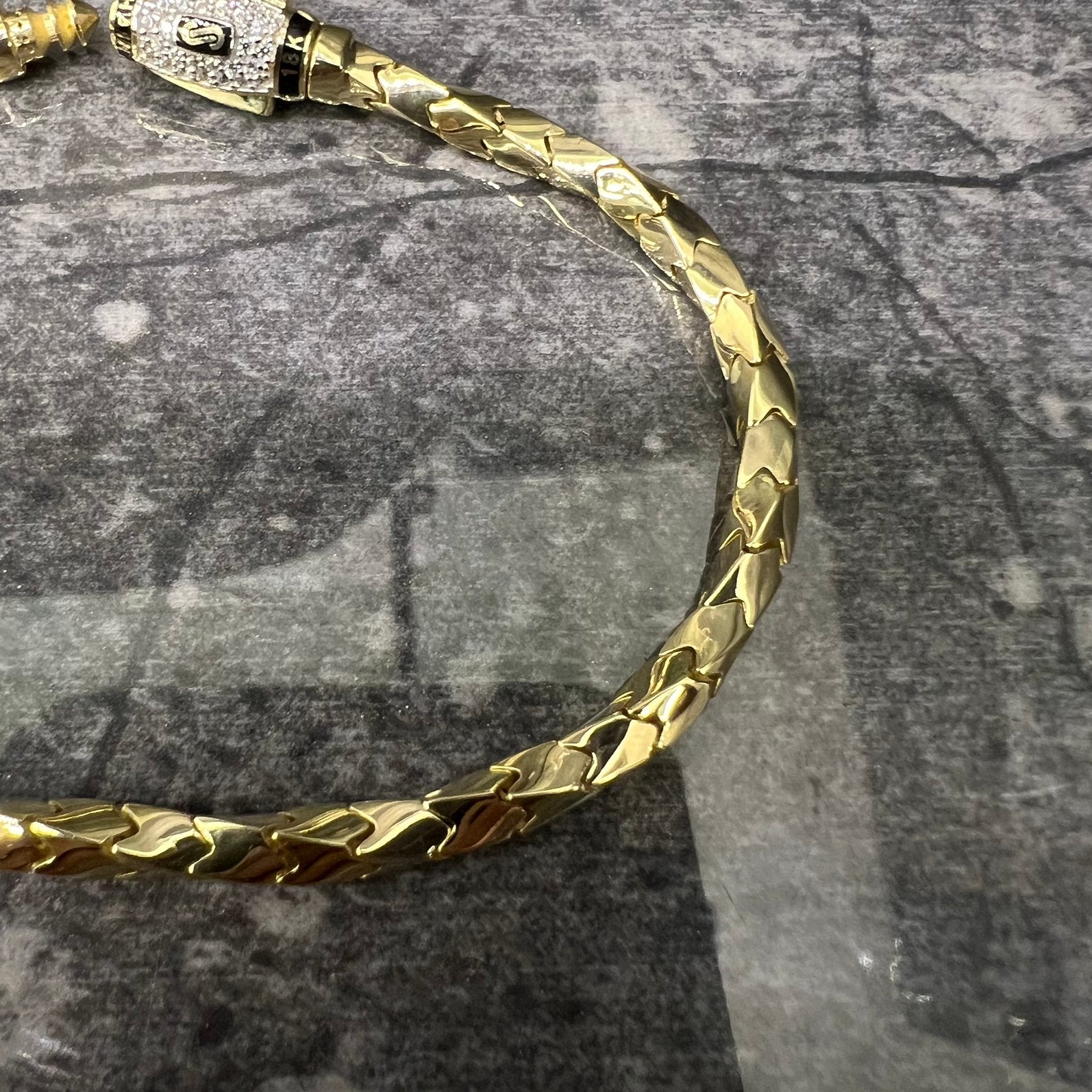 18k gouden armband prachtig schakel monaco nieuw, Ophalen of Verzenden, Nieuw, Goud