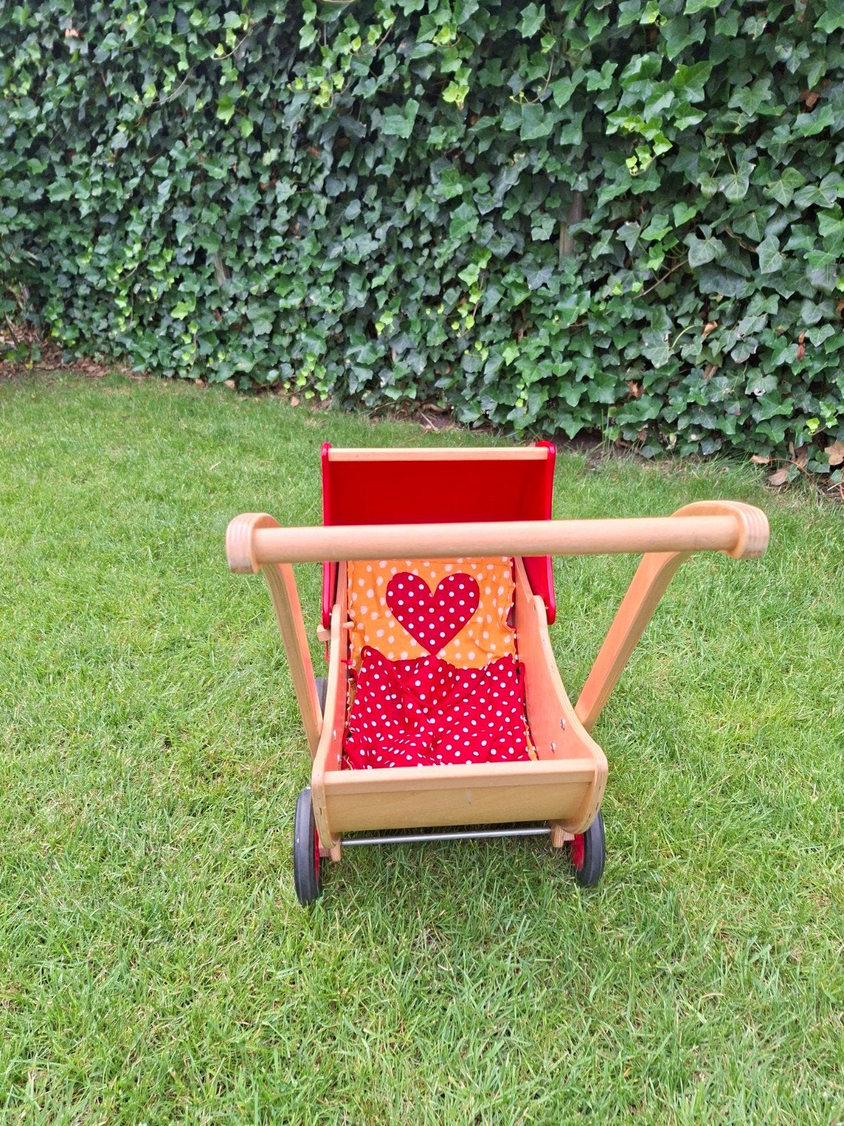 Houten van Dijk toys poppenwagen, Ophalen, Gebruikt