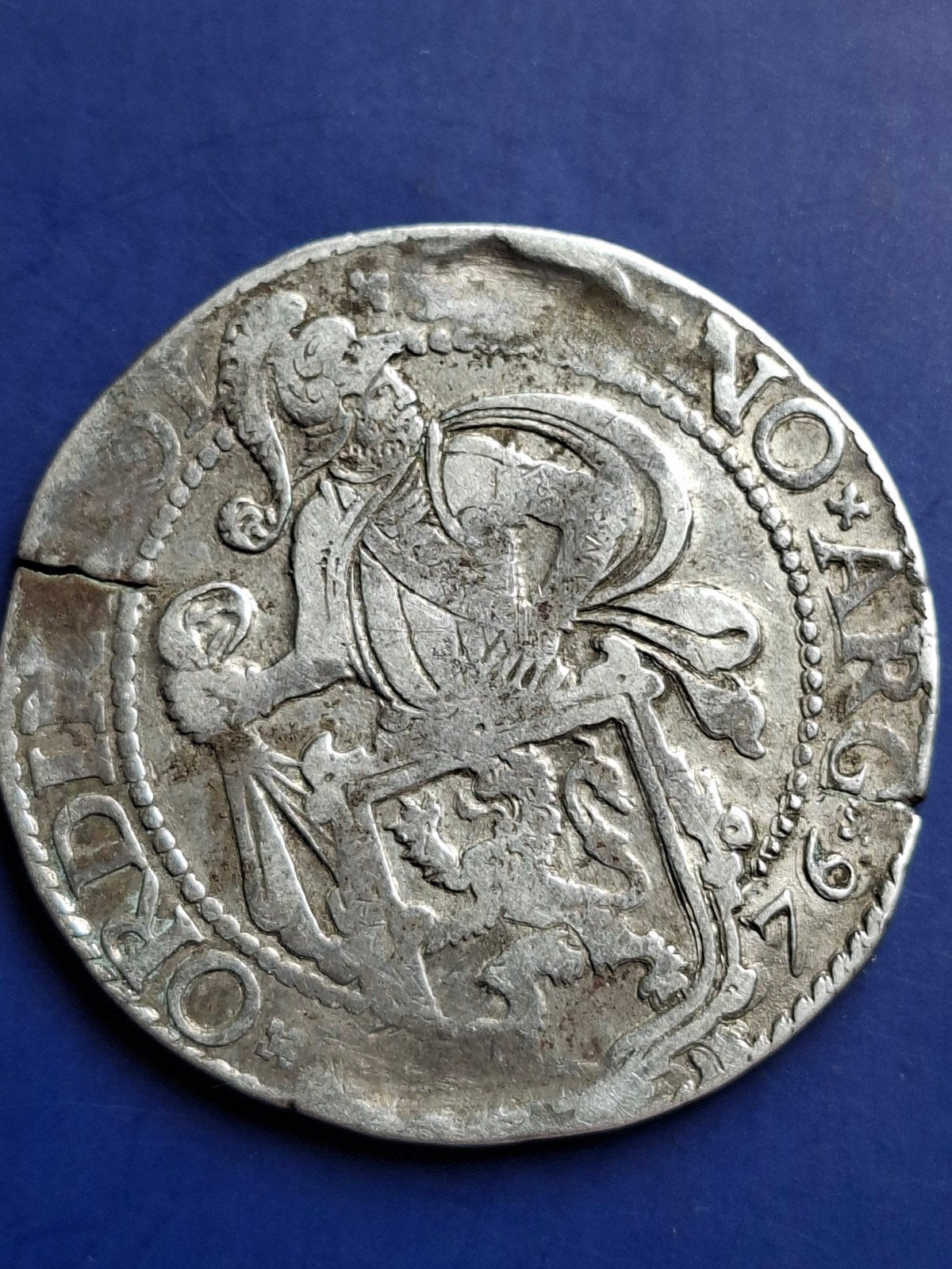 Leeuwendaalder - Ridder naar rechts - 1576, Vóór koninkrijk, Zilver, Losse munt, Overige waardes